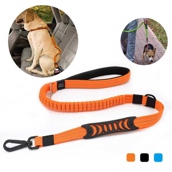 Pet Dog Автомобиль безопасности Безопасность ремень безопасности Поводок для собак Нейлоновая сетка, ходящая ручка для маленькой большой собаки Французский бульдог 211006