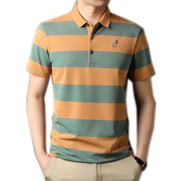 

men's polos mens shirt 100% cotton plus size 4xl brand logo short sleeve for summer contrast fashion casual a07161328, White;black