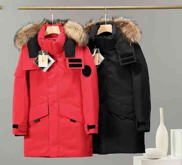 

men's down & parkas fashion causal mens coat thicken couple parka winter hooded jacket black red army green men women warm feather over