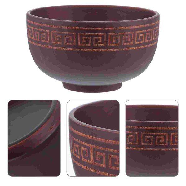 

bowls 1pc wooden bowl delicate carving craft ethnic style pattern