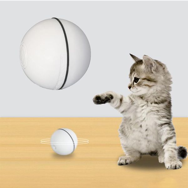 

cat toys smart jumping ball toy usb electric roller balls pet led flash rolling automatic rotating glowing for cats dogs