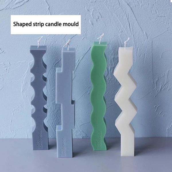 

craft tools irregular shaped strip candle silicone mold home decor baking resin