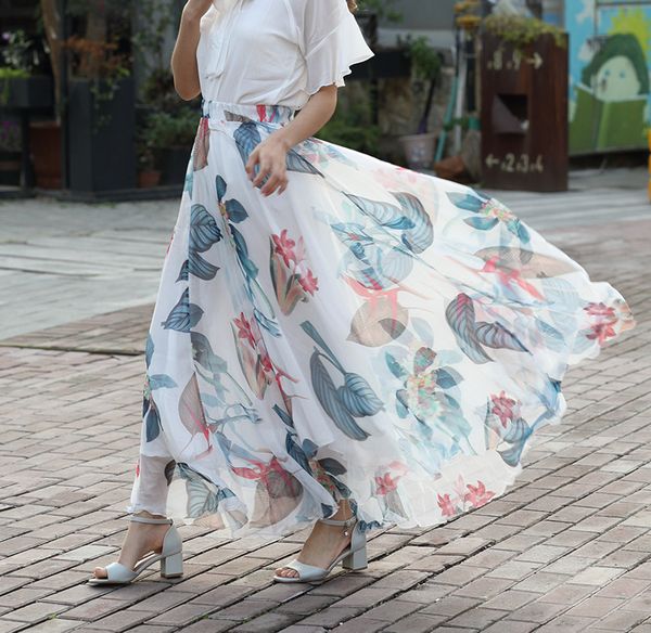 

women's dress decor skirt chiffon bohemian swing, Black