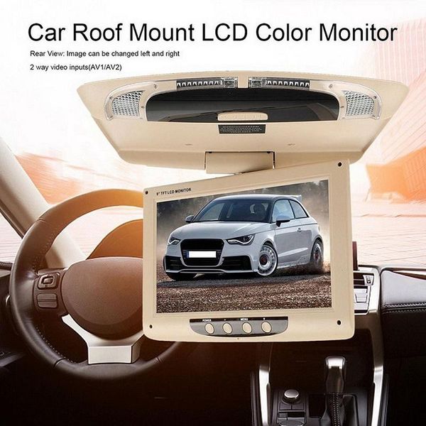 

car video 9 inch high-definition overhead monitor screen display reversing image ceiling