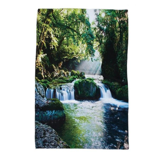 

tapestries green tapestry rainforest waterfall decor, foliage jungle misty mountains and mossy rocks view, bedroom living kids girls boys r
