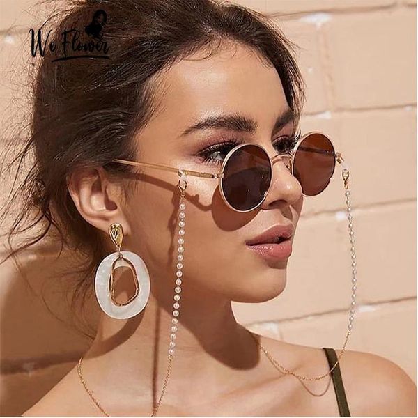 

sunglasses frames fashion eyeglasses chain imitation pearl beaded for women necklace bracelet eyewear retainer mask hanging rope, Silver