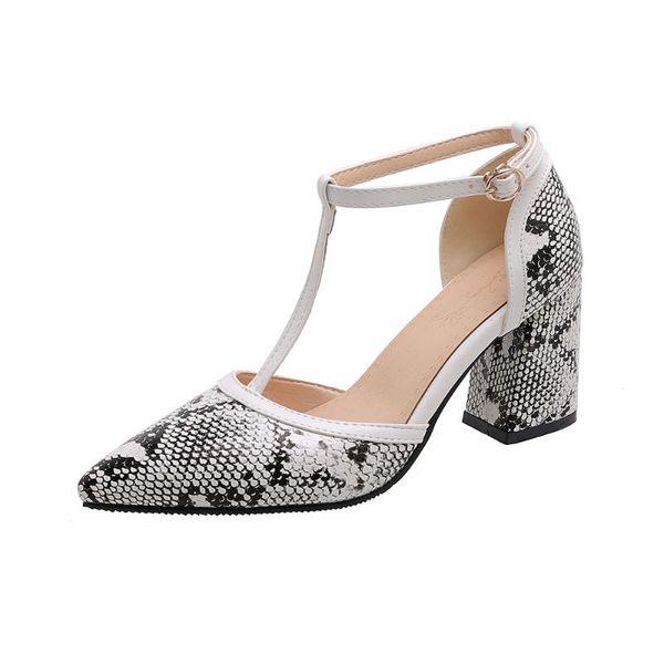 

dress shoes 2021classic print snake high heels women's sandals summer ladies strappy pumps platform woman ankle strap, Black