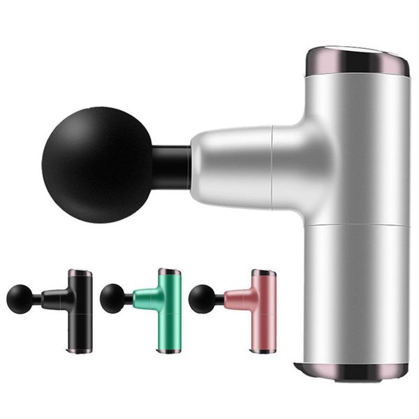 

portable mini massage gun muscle relaxation percussion deep tissue massager exercise muscle pain relief with 2400mah usb charged 210324