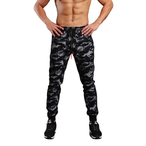 

men's pants mens clothing camouflage trousers men sports casual quick drying fitness tied feet oversize large size, Black