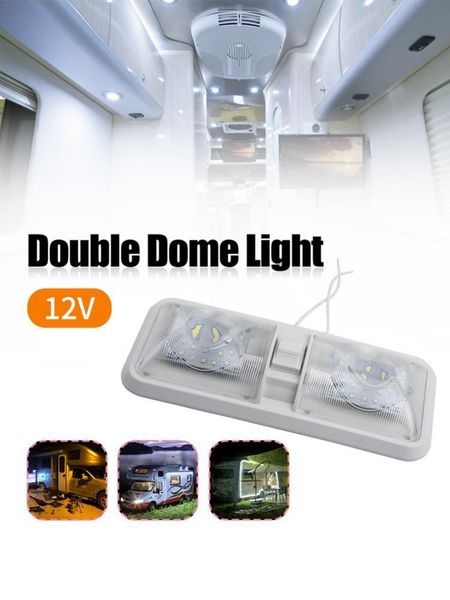 

car headlights 48 led rv ceiling dome light 4000-4500k reading roof indoor double-sided white adjustable for camper boat vehicles
