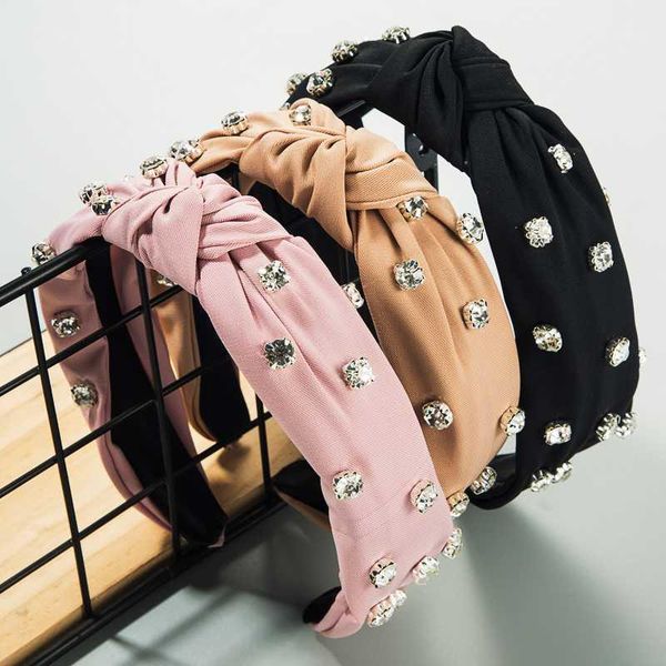 

arrivals korean and european hair accessories for woman high class wide side bowknot big rhinestone band woman1