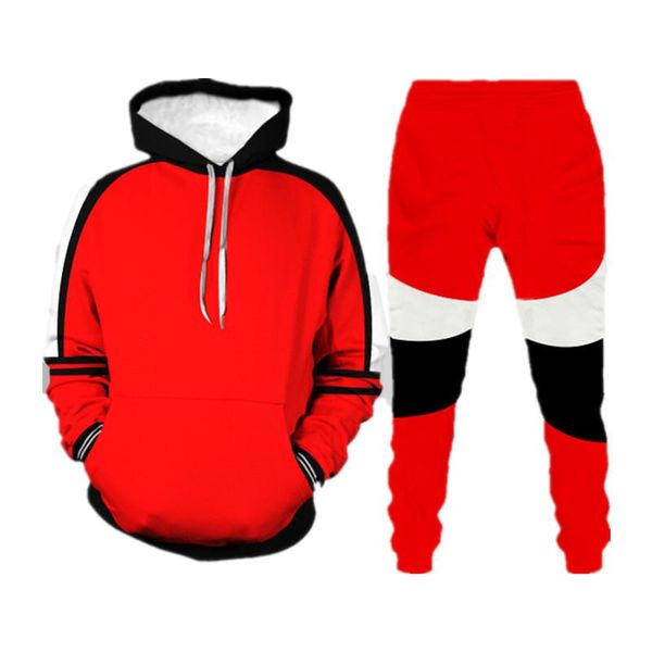 

men's tracksuits fashion splicing hooded suit street couples casual fitness 2-piece set attire men and women fall winter clothes, Gray