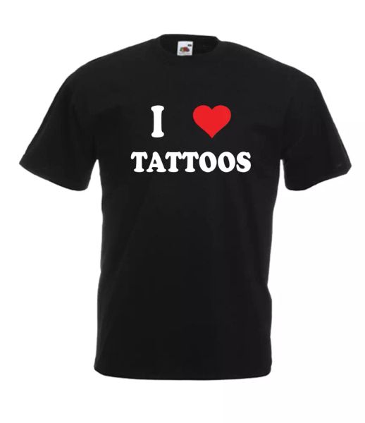 

i love tattoos xmas gift idea mens women t shirts multi-color size s-2xl, White;black