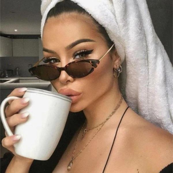 

ladies cat eye sunglasses women brand designer fashion small frame sun glasses for female trend glasees, White;black