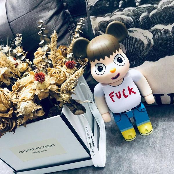 

400% 28cm bearbrick the pvc big eyes sister fashion bear figures toy for collectors be@rbrick art work model decoration toys gift