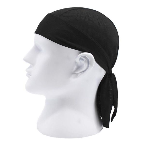 

cycling caps & masks summer dry pure cap head scarf running riding bandana headscarf ciclismo pirate hat hood headband men, Black