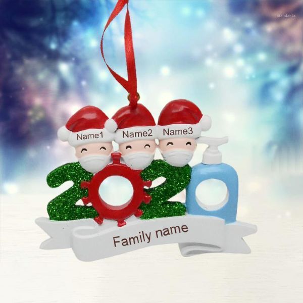 

christmas decorations diy name wishes 2021 mask snowman tree hanging pendant customized souvenirs for survivors' family