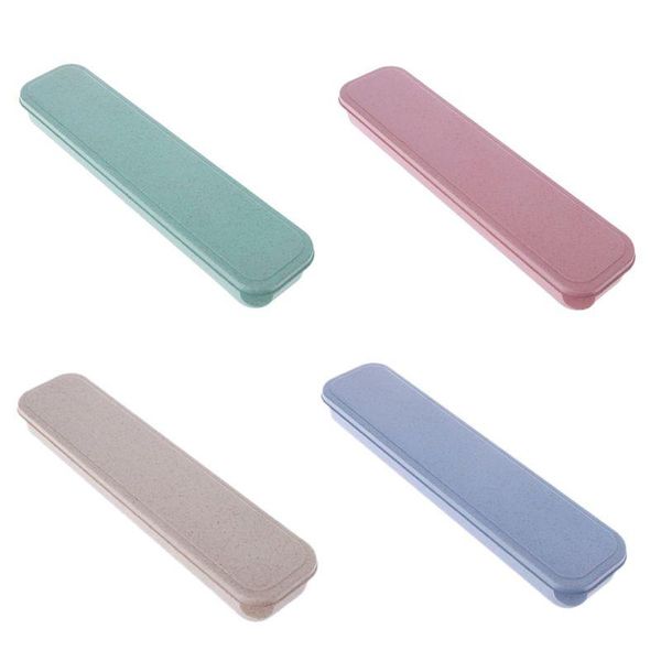 

storage bottles & jars h051 portable eco-friendly wheat straw cutlery camping picnic box dishware kitchen utensils case