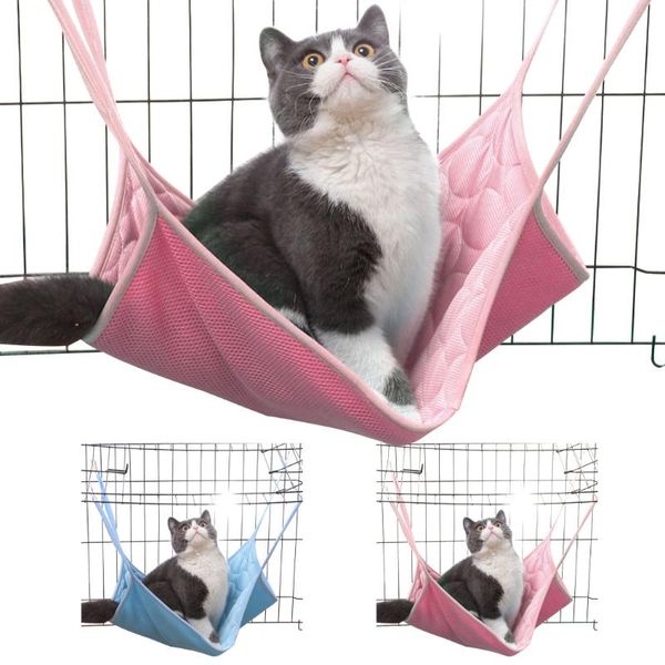 

cat beds & furniture hammock cooling breathable pet cage hanging bed for summer available mat