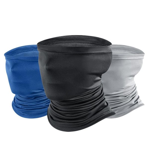

cycling caps & masks summer men women mesh ice bandana half face mask neck gaiter outdoor scarf hunting fishing dustproof balaclava x013, Black