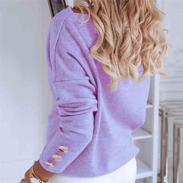 

women solid color casual off shoulder long sleeve womens button shirt blouse plus size women, White