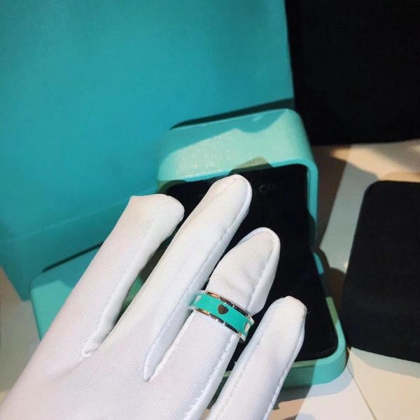

cluster rings 2021 trend brand peach heart ring date everyday versatile birthday wear jewelry 925 sterling silver blue green, Golden;silver