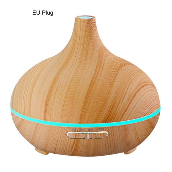 

air humidifier ultrasonic aroma essential oil diffuser 400ml machine full wood grain color changing fragrance lamps