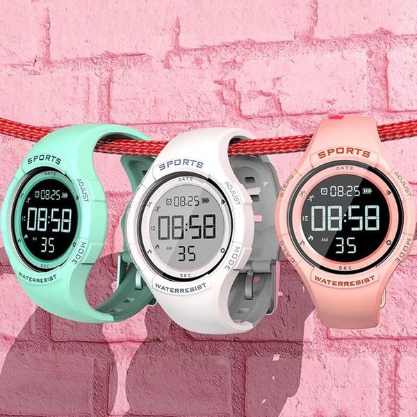 

wristwatches women smart digital watch pedometer calorie fitness waterproof student sports satch timing alarm clock men's, Slivery;brown