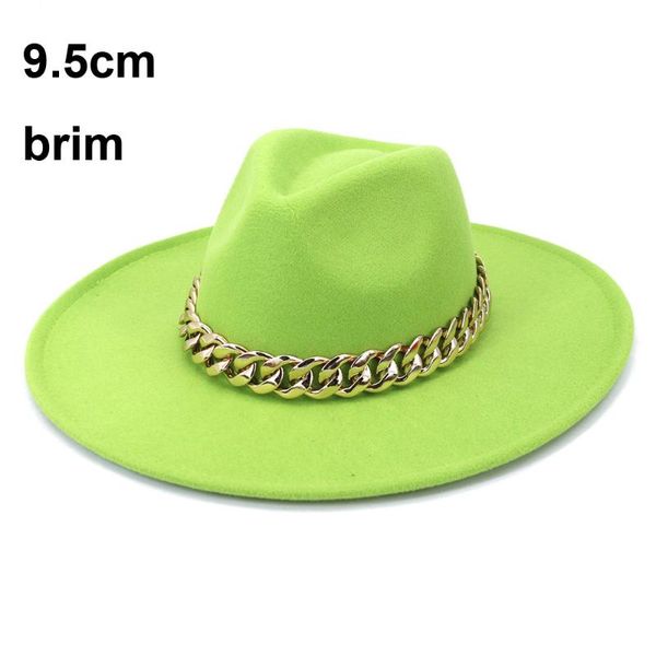 

wide brim hats womens fedora with chain buckle felt panama vintage men party outdoor, Blue;gray