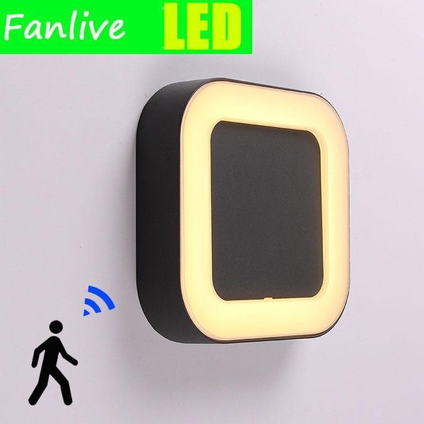 

outdoor wall lamps 10pcs exterior lamp waterproof led porch lights radar motion sensor ip65 garden courtyard corridor lighting ac90~260v