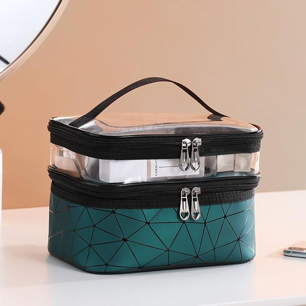 

transparent pvc women's cosmetic bag multifunction girl toiletries female makeup cases travel organizer beauty storage bags
