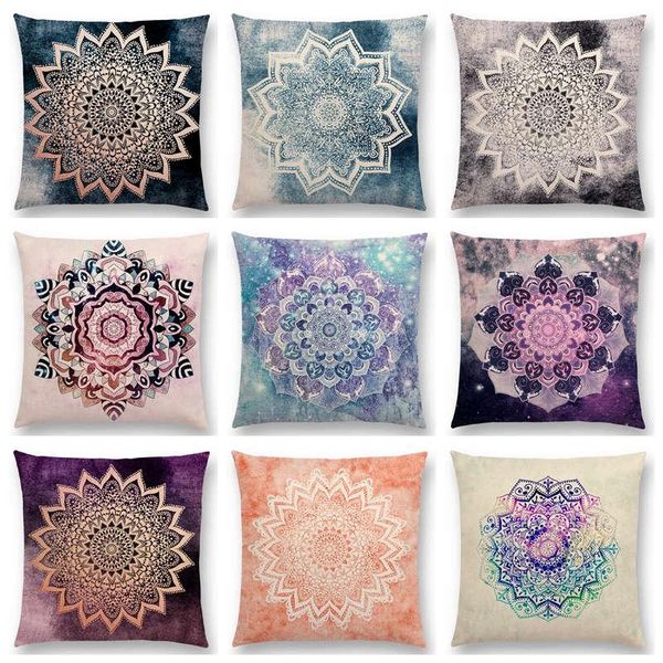 

cushion/decorative pillow dreamy rainbow boho gorgeous mandalas mind savanah prints gold nights soul cushion home decor sofa throw
