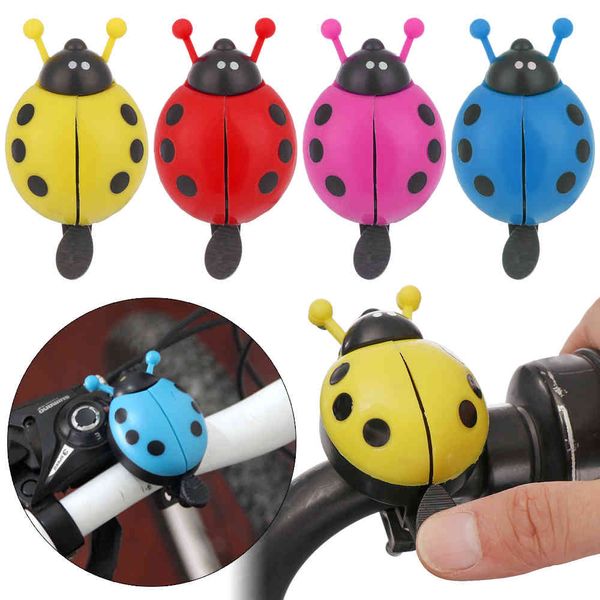 Adorável Joaninha Bicicleta Bell Bell ADVERTÊNCIA Meninos Garotas Garotas Guarda Buck Beetle Chifre Ciclismo Acessórios Ciclismo Anel de Alarme