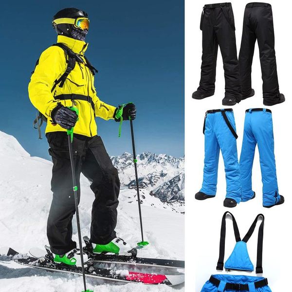 

men suspender ski pants waterproof warm insulated winter outdoor snowboard snow pant man skiing mountaineering windproof trouser