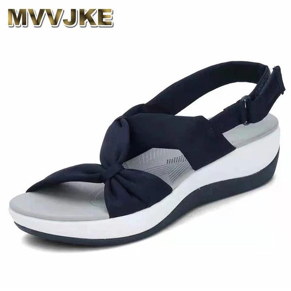 

sandals mvvjkewomen summer slippers butterfly knot casual plus size flat shoes 2021 zapatillas mujer 35-43, Black