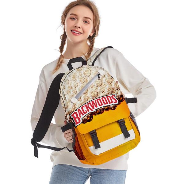 

backpack beer backwoods cigars teenage girls boys backpacks bags students school yong men women travel sports laptop