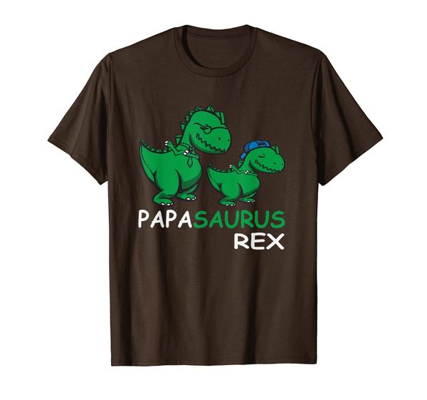 

father's day gift papasaurus dabbing t-rex dinosaur t-shirt, White;black