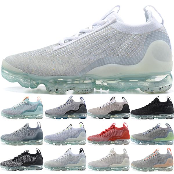 

flyknit 2021 men women running shoes triple black oreo grey neon silver day to night trainers outdoor sports sneakers
