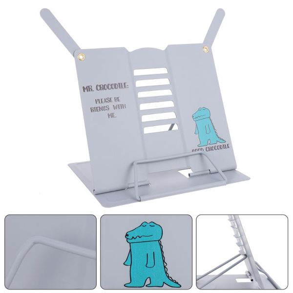 

hooks & rails metal kids reading book shelf folding stand angle adjustable support
