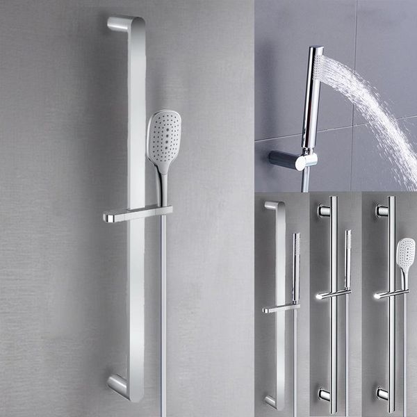 

bathroom shower sets chrome round oval handheld bar head with brass bracket holder and 1.5 stainless steel pvc hose set