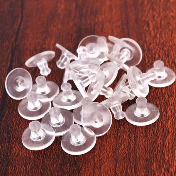 

silicone earring backs pads secure rubber earrings sers bullet earring clutch sers ear safety backs replacement for fish hook earrings whole, White