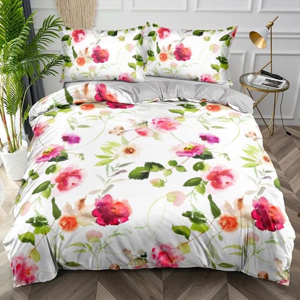 

bedding sets fashion flower set floral design duvet cover quilt covers 3-piece bed linen double 200x200 full custom home textile