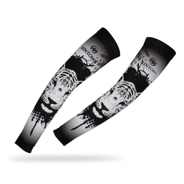 

elbow & knee pads monkey king men cycling bike bicycle uv sun protection arm warmers cuff sleeve cover cc4023, Black;gray