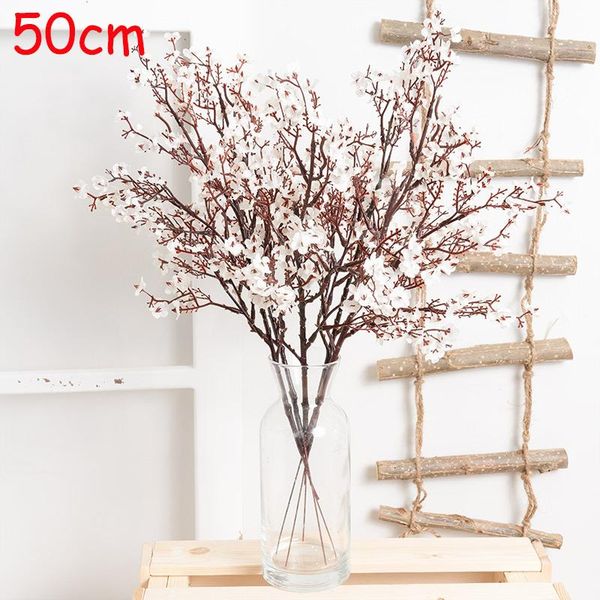 

decorative flowers & wreaths 50cm artificial gypsophila babies breath fake diy autumn home wedding decoration office decor
