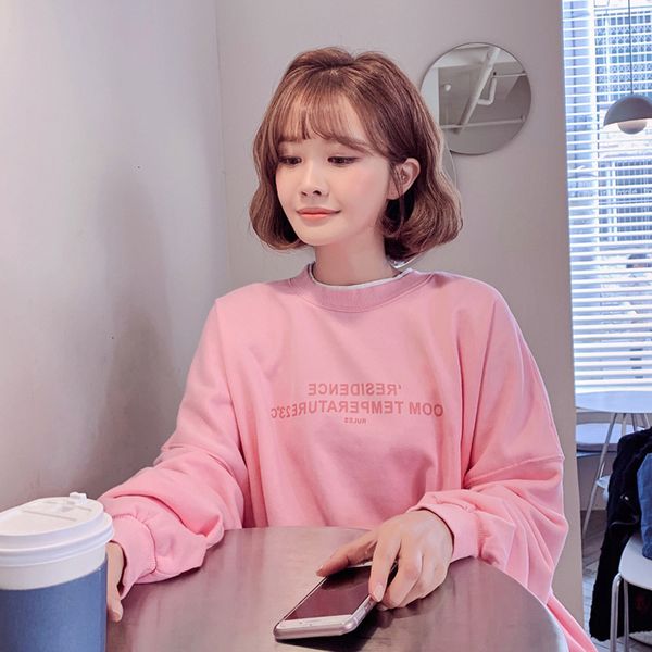 

autumn round star ne loose women's sweater, Black