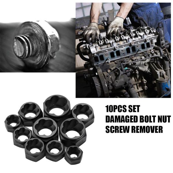

professional hand tool sets 10pcs damaged bolt nut screw remover kit removal set socket