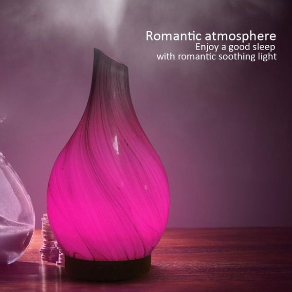 

fragrance lamps 7 color-changing led lights for office use 100 ml essential oil diffuser ultrasonic air humidifier with wood gr