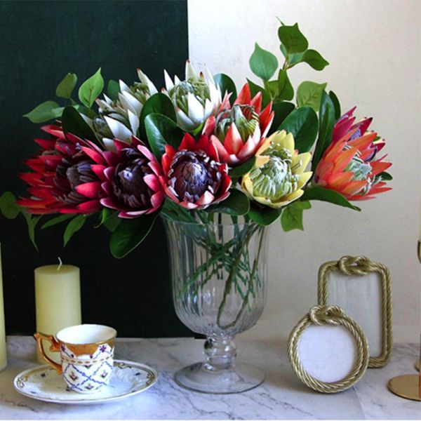 

decorative flowers & wreaths artificial imperial single flocking simulation plants monarch flower wedding party pography decoration props