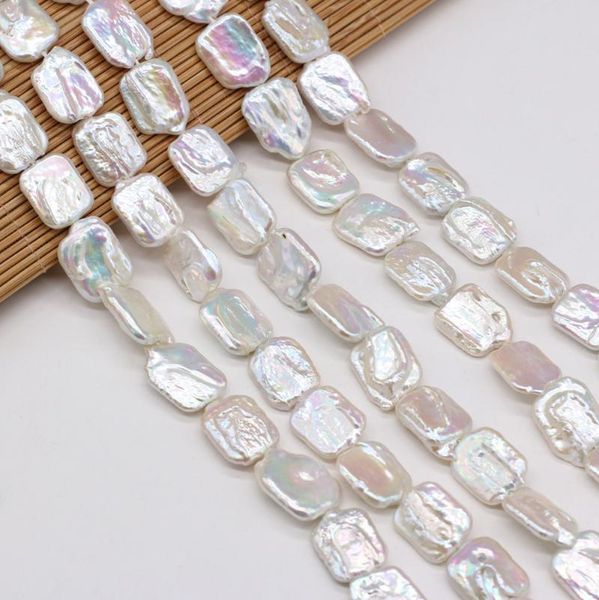 

other meibapj 14*17 natural freshwater pearl beads irregular white square diy jewelry accessories handmade wholesale