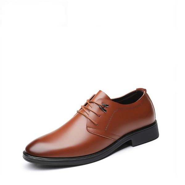 

dress shoes men leather oxfords formal elegant brown plus size 38-47, Black